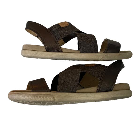 Ecco Damara Leather & Stretch Comfort Sandals Size 11 - Picture 8 of 10